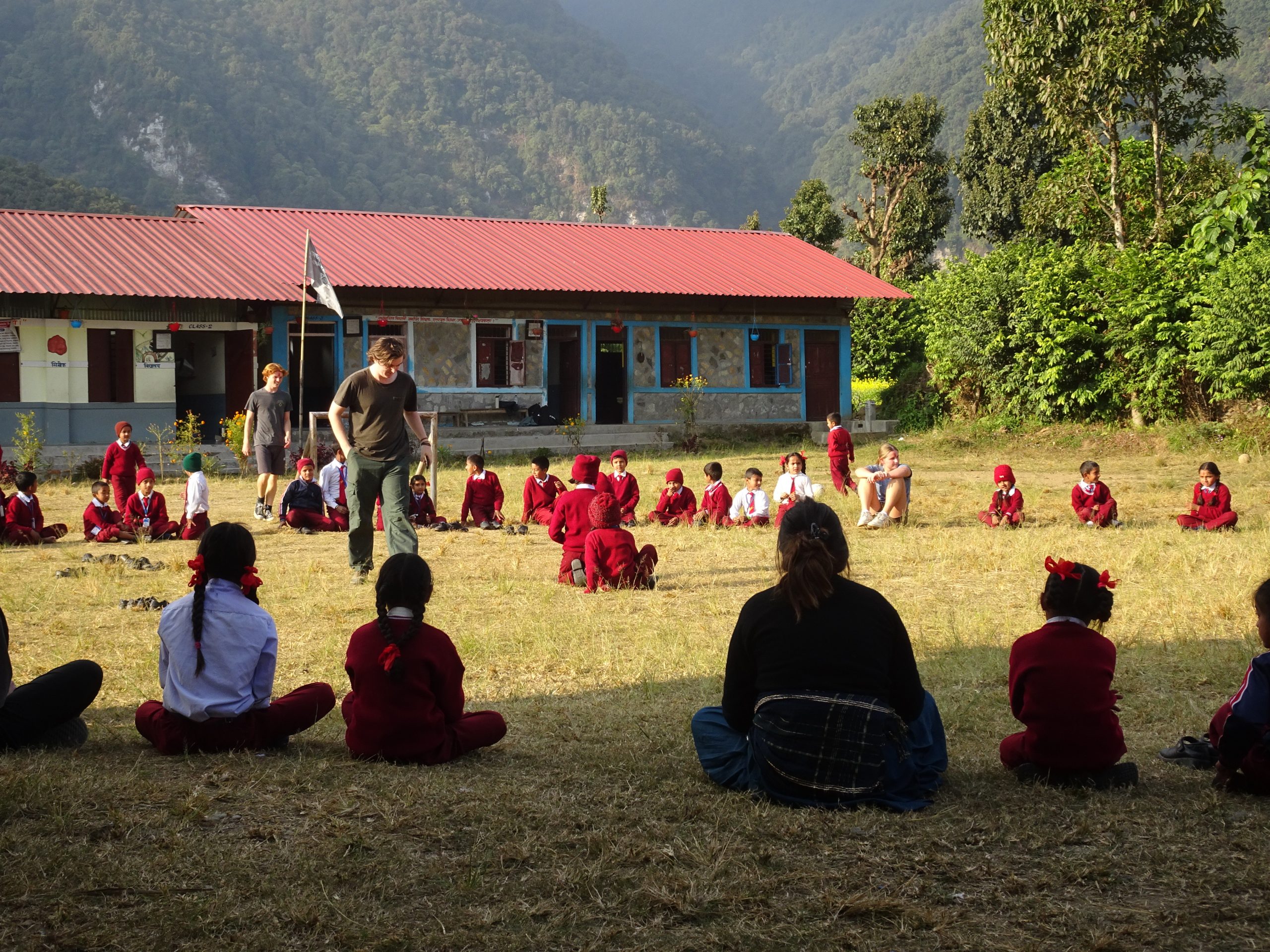 Bal kalyan school volunteering ghachok nepal